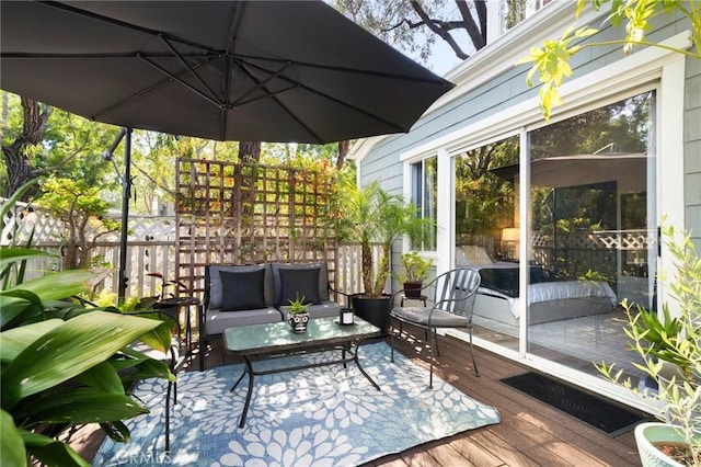 511 San Nicholas Ct, Laguna Beach, CA 92651 - wooden terrace with an outdoor hangout area