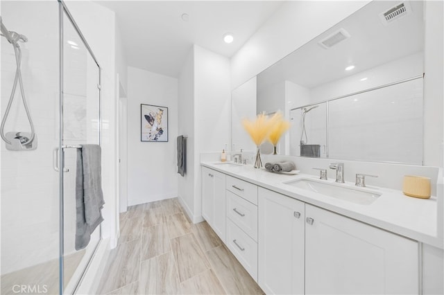 150 Abacus, Irvine, CA 92618 - bathroom with double vanity and a shower stall