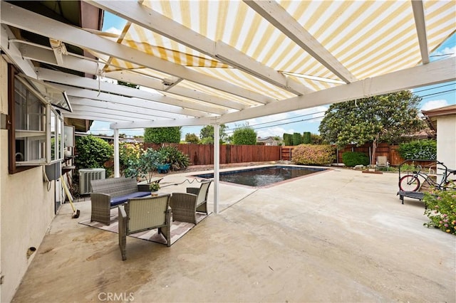 934 W Bonnie Brae Ct, Ontario, CA 91762 - fenced backyard featuring central AC, a pergola, and a patio