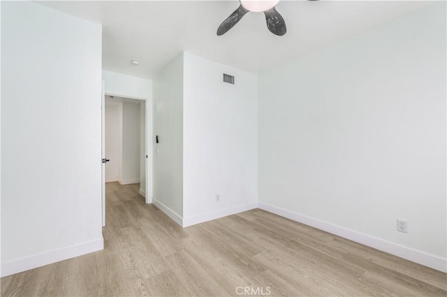 10415 Mapledale St, Bellflower, CA 90706 - unfurnished room featuring light wood finished floors, ceiling fan, and baseboards