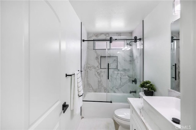 10415 Mapledale St, Bellflower, CA 90706 - full bath featuring vanity, toilet, and bath / shower combo with glass door
