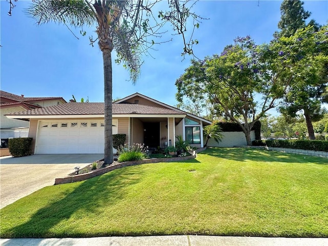 18839 Watson Ave, Cerritos, CA 90703 - ranch-style home featuring an attached garage, driveway, and a front yard