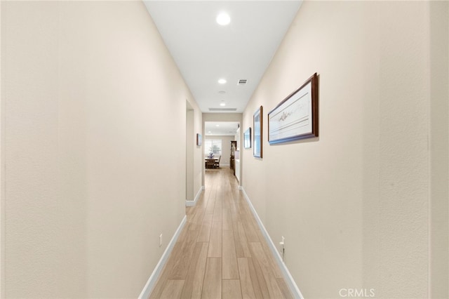 34452 Turquoise Ln, Murrieta, CA 92563 - hall with recessed lighting, light wood-style floors, and baseboards