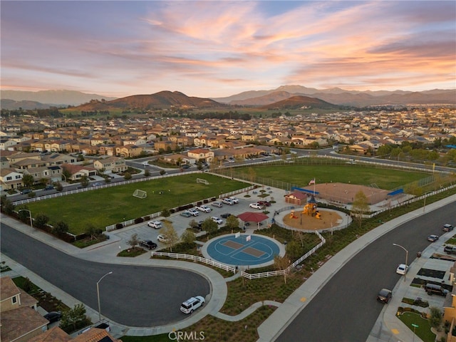 34452 Turquoise Ln, Murrieta, CA 92563 - aerial view of property and surrounding area with mountains and nearby suburban area