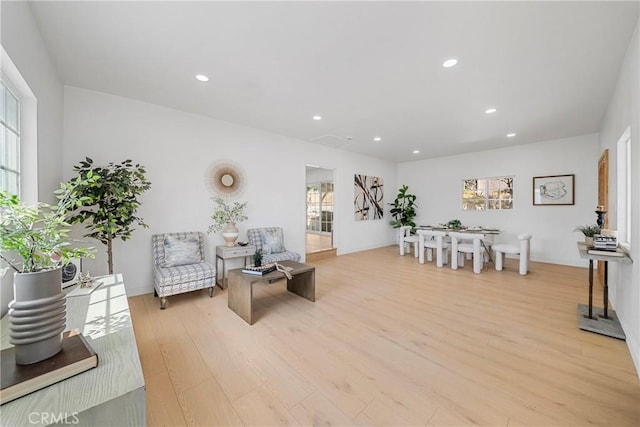 2035 Las Colinas Ave, Los Angeles, CA 90041 - living area with light wood-style flooring, recessed lighting, and plenty of natural light