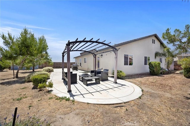 10028 Fire Is, Bakersfield, CA 93313 - view of yard with a pergola, outdoor lounge area, and a patio