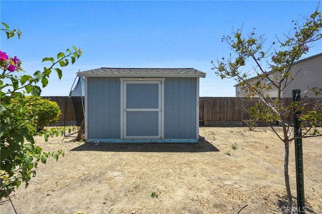 10028 Fire Is, Bakersfield, CA 93313 - view of shed featuring a fenced backyard
