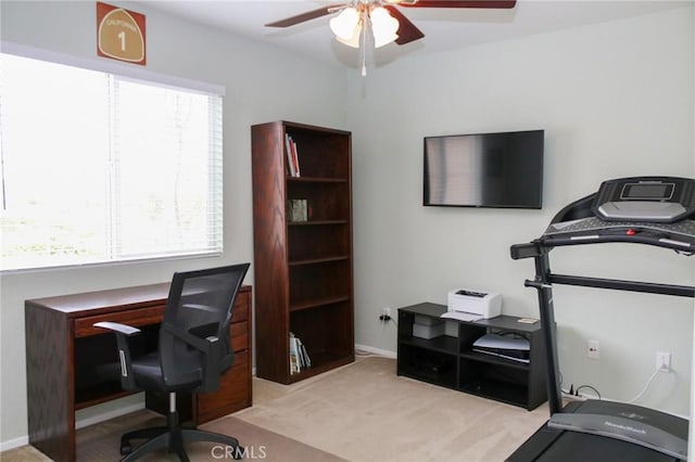 38564 Pallas Ct, Palmdale, CA 93551 - carpeted office space featuring ceiling fan
