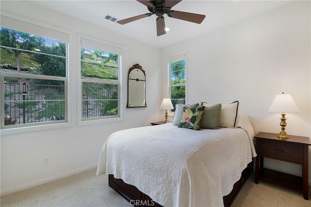 112 Cerrero Ct, Rancho Mission Viejo, CA 92694 - bedroom with carpet floors, baseboards, and ceiling fan