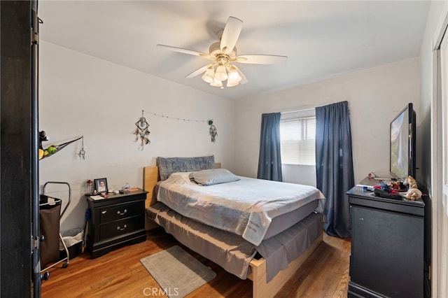 6532 Bonnie Vale Ave, Pico Rivera, CA 90660 - bedroom featuring light wood finished floors and ceiling fan