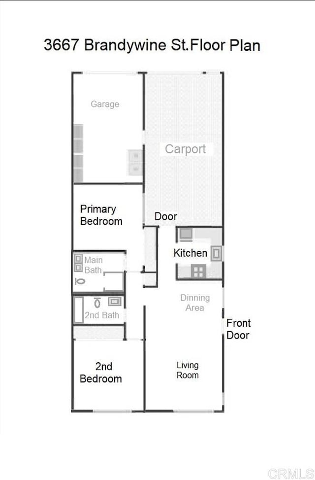 3673 Brandywine St, Oceanside, CA 92057 - view of property floor plan