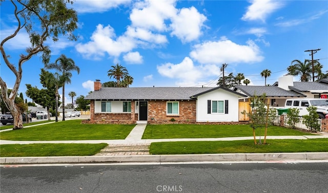 1905 Davis St, Corona, CA 92882 - ranch-style home featuring brick siding and a chimney