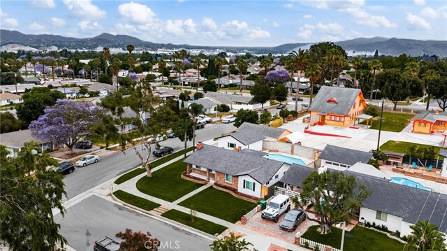 1905 Davis St, Corona, CA 92882 - aerial view of residential area featuring a mountainous background