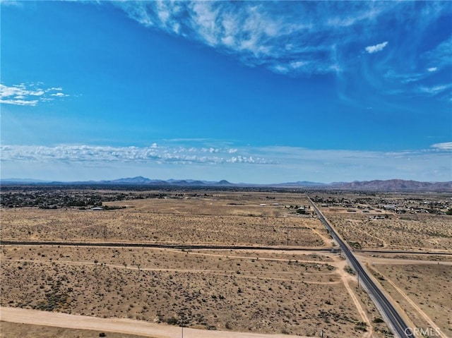22478 Poppy Rd, Apple Valley, CA 92308 - view of yard featuring a mountain view, view of desert, and a view of countryside