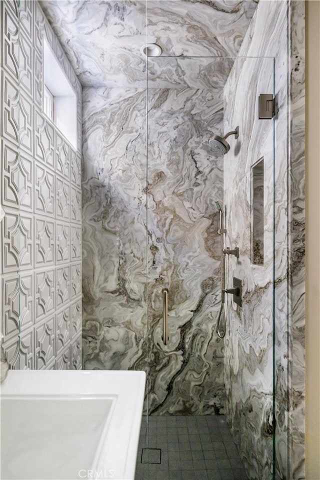 505 W Edgewater Ave, Newport Beach, CA 92661 - full bathroom with a marble finish shower