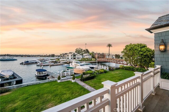 505 W Edgewater Ave, Newport Beach, CA 92661 - water view featuring a boat dock