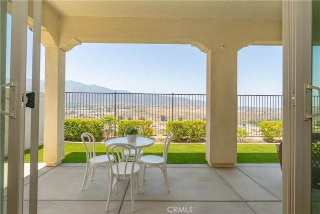 24385 Overlook Dr, Corona, CA 92883 - view of patio with a mountain view