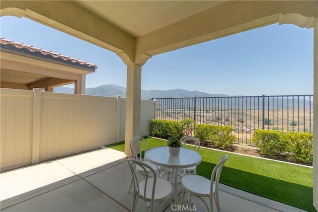 24385 Overlook Dr, Corona, CA 92883 - view of patio with a mountain view