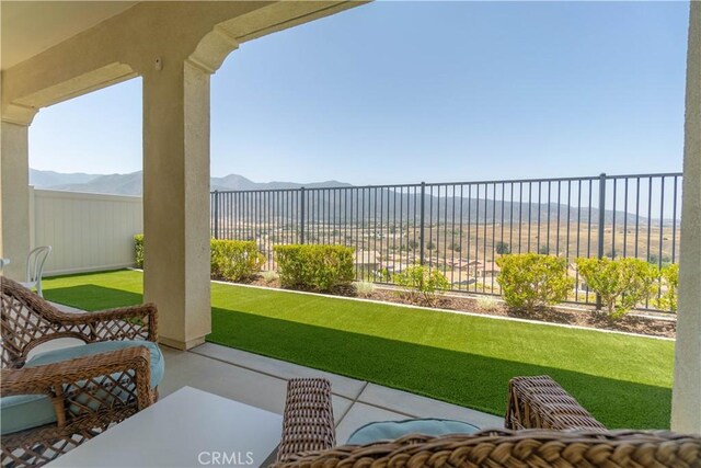 24385 Overlook Dr, Corona, CA 92883 - fenced backyard with a mountain view and a patio