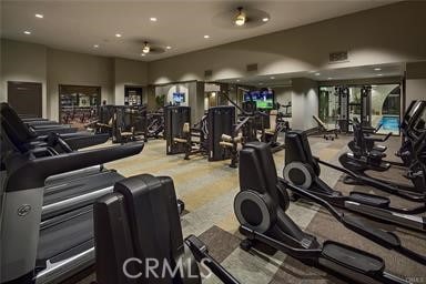 24385 Overlook Dr, Corona, CA 92883 - gym with recessed lighting