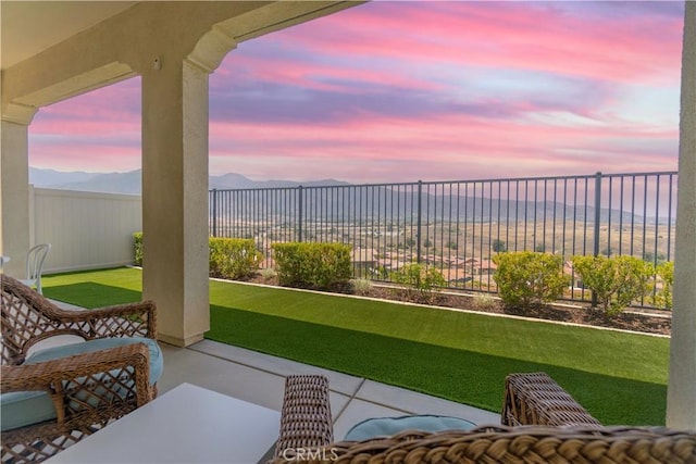 24385 Overlook Dr, Corona, CA 92883 - fenced backyard featuring a mountain view and a patio