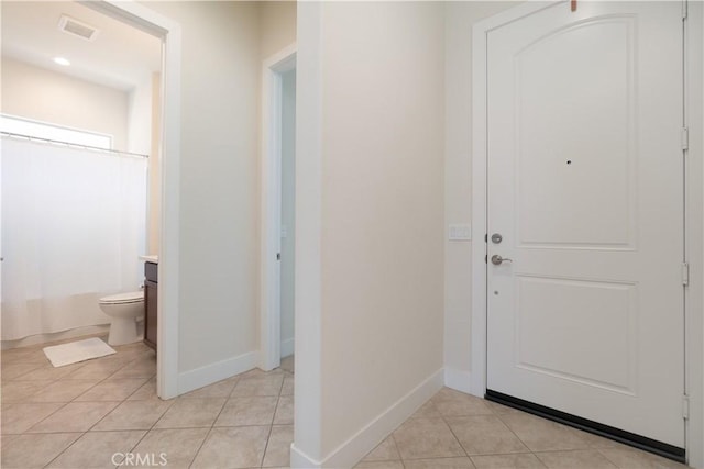 24385 Overlook Dr, Corona, CA 92883 - entrance foyer with light tile patterned floors and baseboards