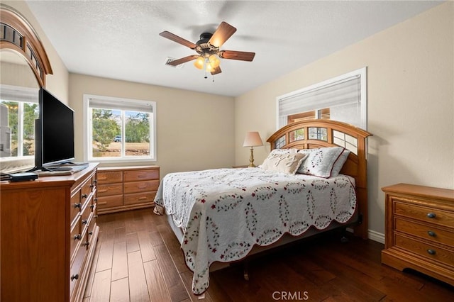 35122 Red Rover Mine Rd, Acton, CA 93510 - bedroom featuring dark wood finished floors and ceiling fan