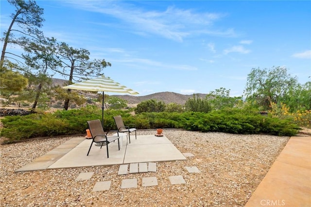 35122 Red Rover Mine Rd, Acton, CA 93510 - view of patio with a mountain view