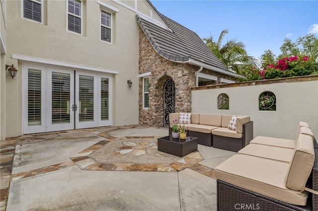 12 John, Ladera Ranch, CA 92694 - view of patio / terrace featuring french doors and outdoor lounge area