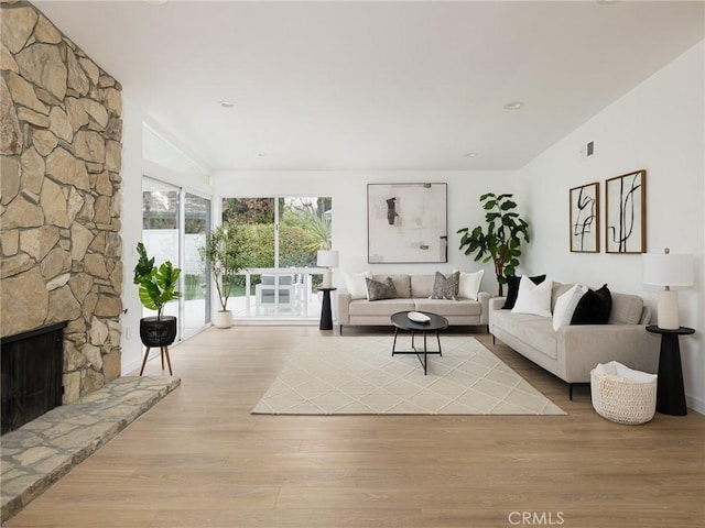 4918 Delacroix Rd, Rancho Palos Verdes, CA 90275 - living room with wood finished floors and a fireplace