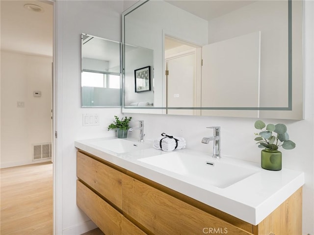 4918 Delacroix Rd, Rancho Palos Verdes, CA 90275 - bathroom with double vanity and wood finished floors