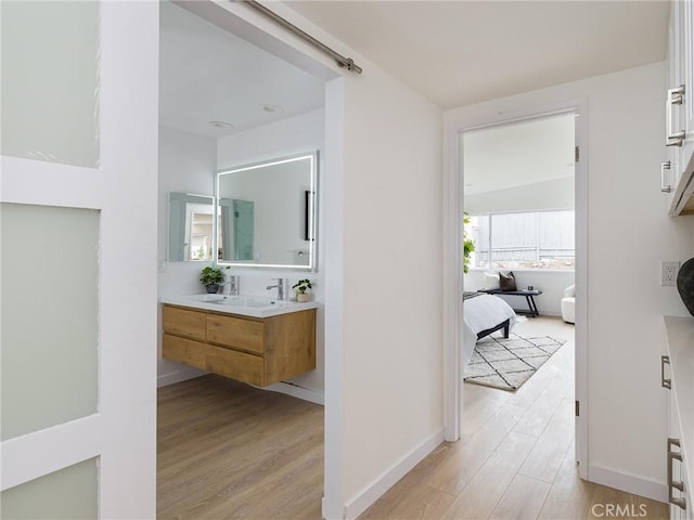 4918 Delacroix Rd, Rancho Palos Verdes, CA 90275 - hall with light wood-style floors and baseboards