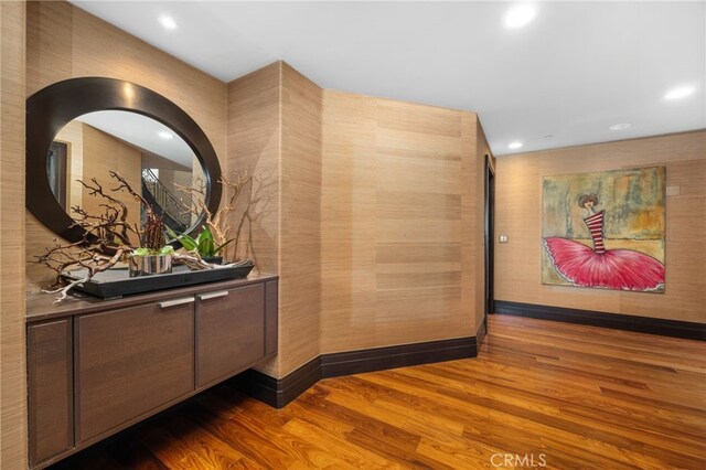 451 W Le Roy Ave, Arcadia, CA 91007 - hallway featuring wood finished floors and recessed lighting