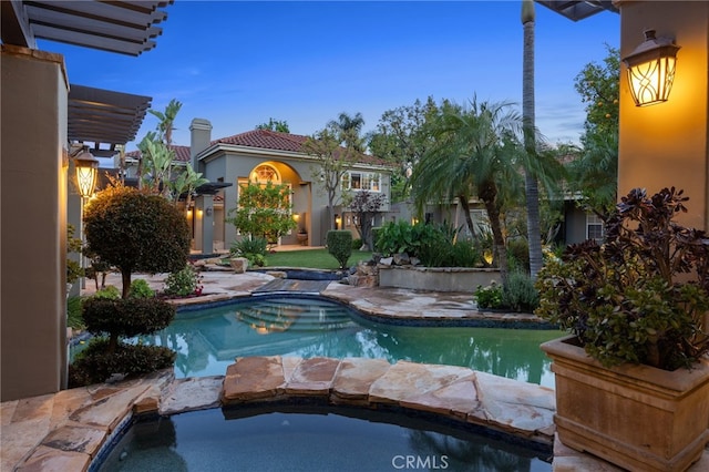 451 W Le Roy Ave, Arcadia, CA 91007 - view of swimming pool with a pool with connected hot tub