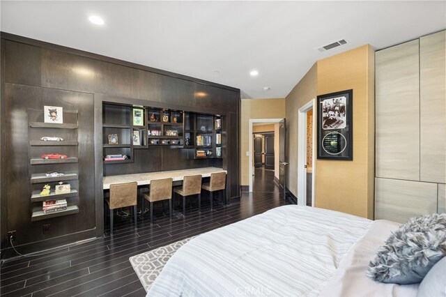 451 W Le Roy Ave, Arcadia, CA 91007 - bedroom with dark wood-style floors and recessed lighting