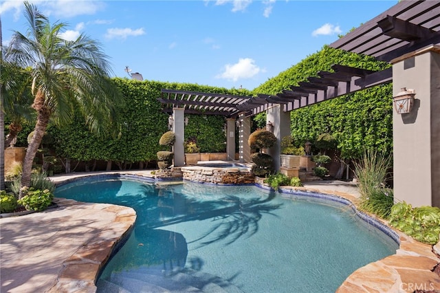 451 W Le Roy Ave, Arcadia, CA 91007 - view of pool with a pergola and a pool with connected hot tub