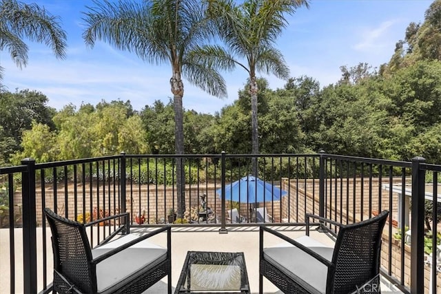 5131 Via Del Valle St, La Verne, CA 91750 - balcony featuring an outdoor hangout area and view of scattered trees