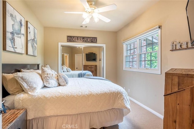 25578 Via Paladar, Valencia, CA 91355 - carpeted bedroom featuring baseboards and a ceiling fan