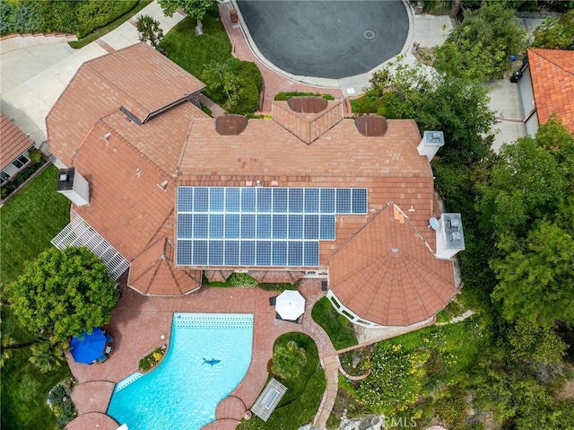 25578 Via Paladar, Valencia, CA 91355 - aerial view of property and surrounding area with a pool area