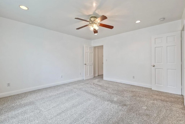 1160 Via Trieste, Chula Vista, CA 91911 - spare room with a ceiling fan, carpet floors, recessed lighting, and a smoke detector