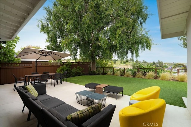 27642 Avenida Del Mesa, Rancho Palos Verdes, CA 90275 - view of patio / terrace featuring an outdoor hangout area and outdoor dining space