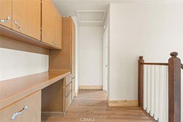 490 Vilas Rd, Chico, CA 95973 - hallway featuring light wood finished floors, baseboards, and an office area