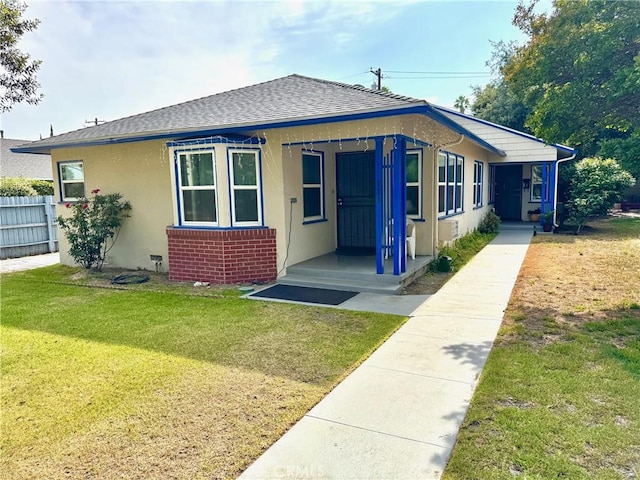 823 N Santa Anita Ave N, Arcadia, CA 91006 - bungalow-style house with stucco siding, roof with shingles, and brick siding