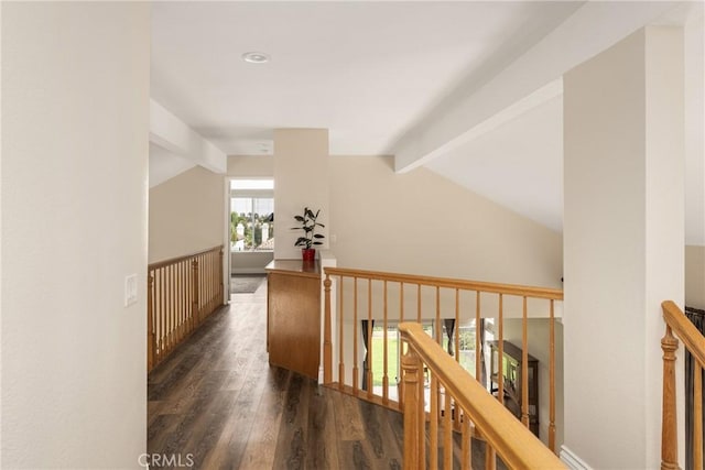 24952 Eaton Ln, Laguna Niguel, CA 92677 - corridor with wood finished floors and an upstairs landing