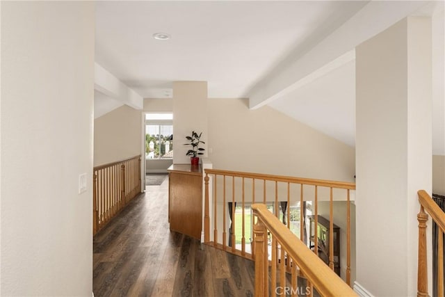24952 Eaton Ln, Laguna Niguel, CA 92677 - corridor with wood finished floors and an upstairs landing