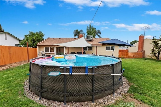 22554 Pico St, Grand Terrace, CA 92313 - view of swimming pool with central AC unit