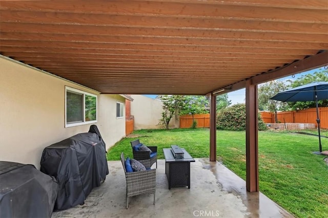22554 Pico St, Grand Terrace, CA 92313 - view of patio with area for grilling and outdoor lounge area