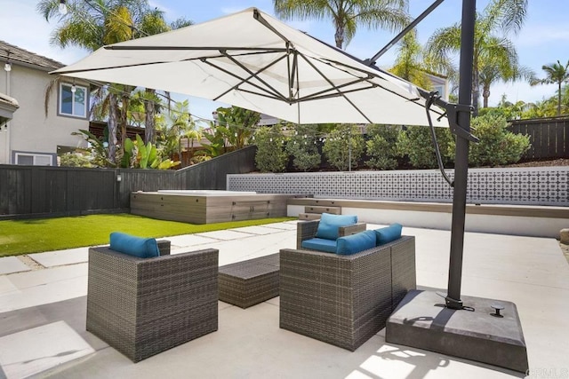 5233 Belardo Dr, San Diego, CA 92124 - fenced backyard featuring a patio