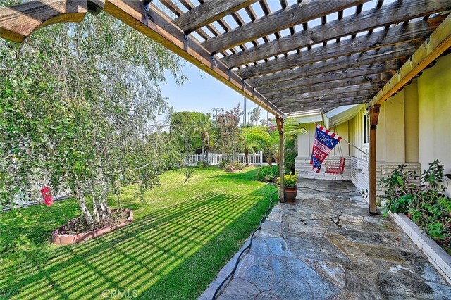 11471 Gill Dr, Garden Grove, CA 92841 - view of yard with a pergola and a patio area