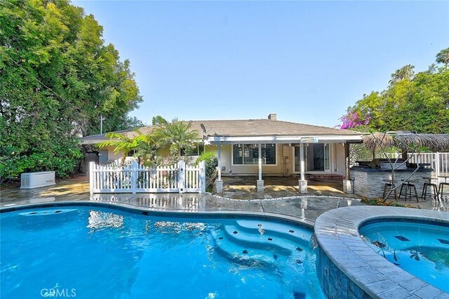 11471 Gill Dr, Garden Grove, CA 92841 - outdoor pool with a patio area and a deck